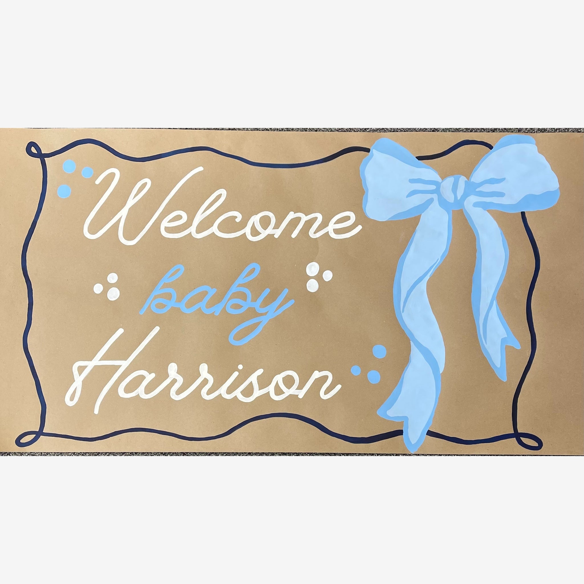 Hand-Painted Banner - Welcome Baby