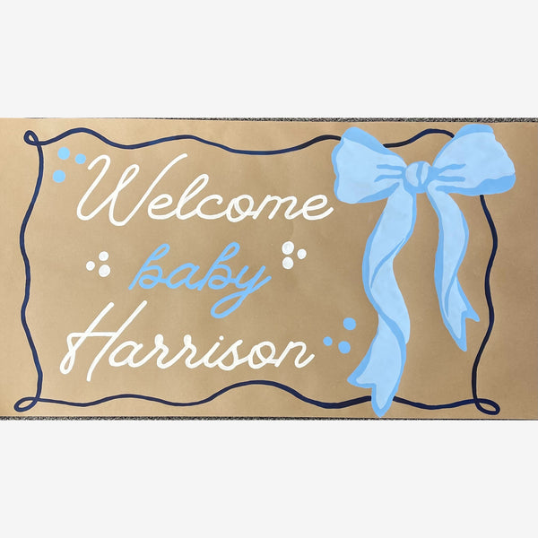 Hand-Painted Banner - Welcome Baby