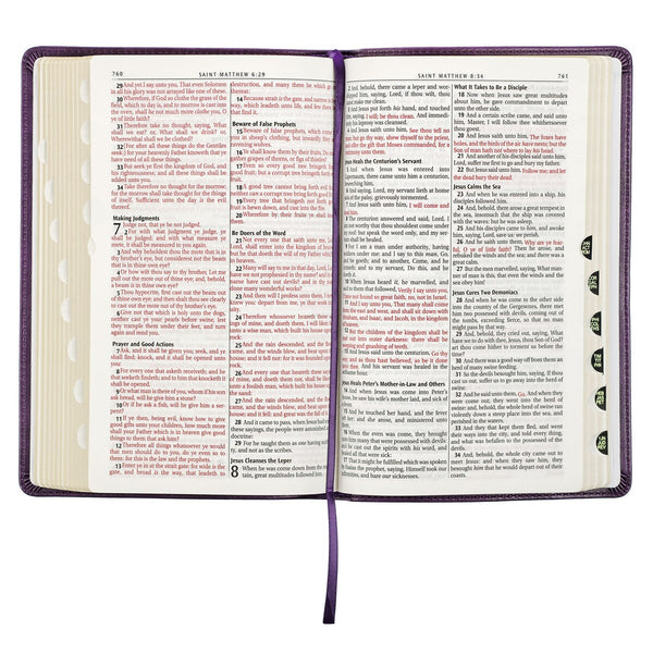 KJV Bible - Purple Faux Leather