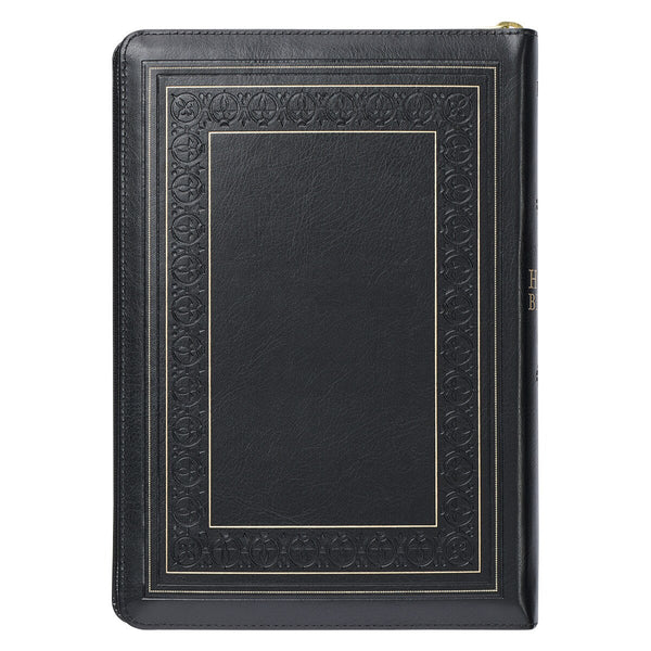 KJV Bible - Giant Print Full-Size Black Faux Leather w/ Zipper