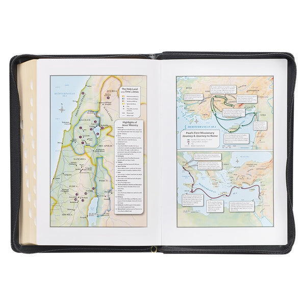 KJV Bible - Giant Print Full-Size Black Faux Leather w/ Zipper