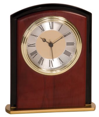 Mahogany Finish Square Arch Clock