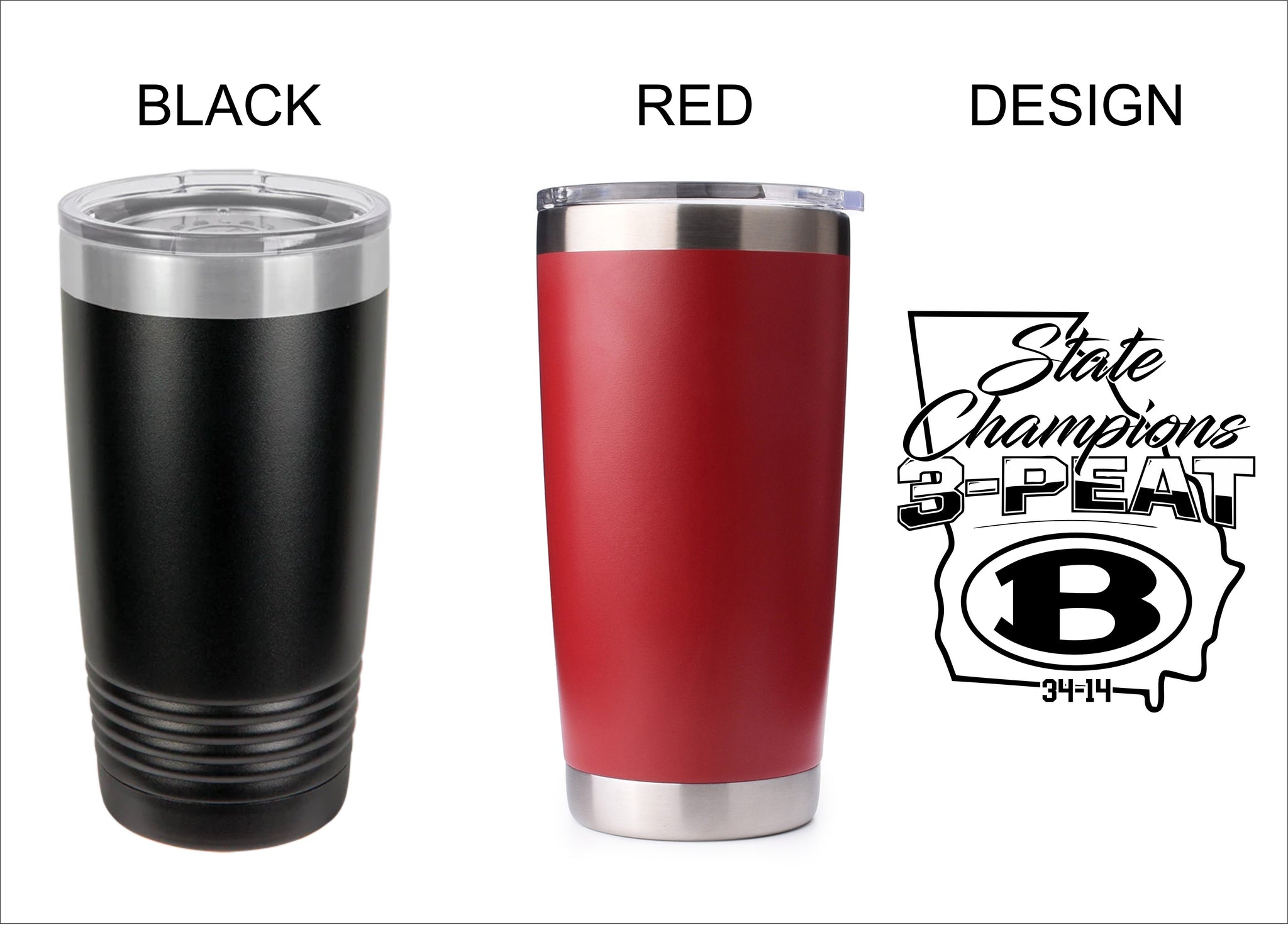 20oz Bowdon Red Devils State Champions Tumbler