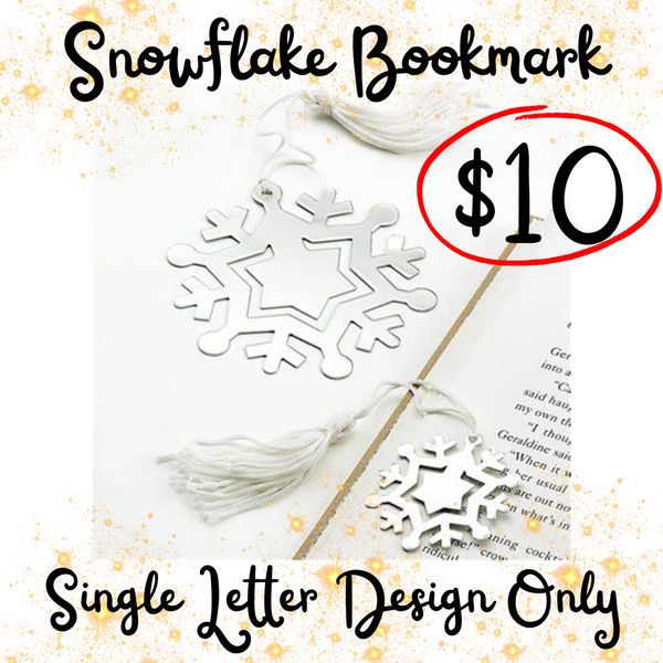 FLASH SALE - Silver Snowflake Bookmark w/ Tassel