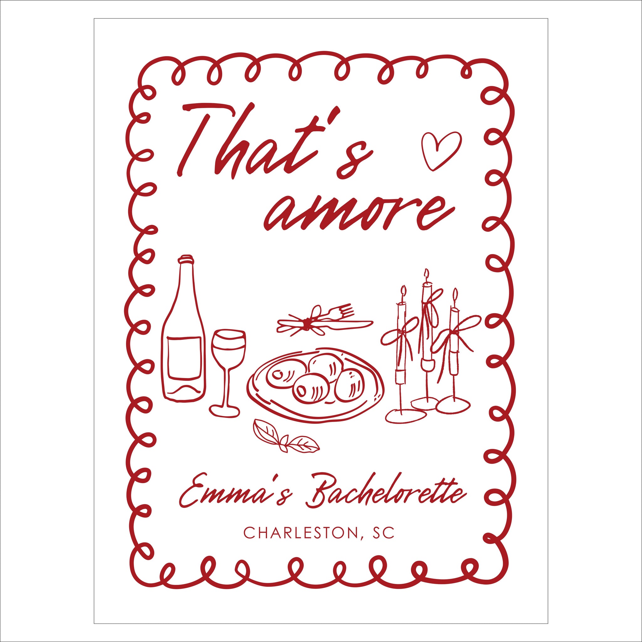 Bachelorette Welcome Sign | That's Amore