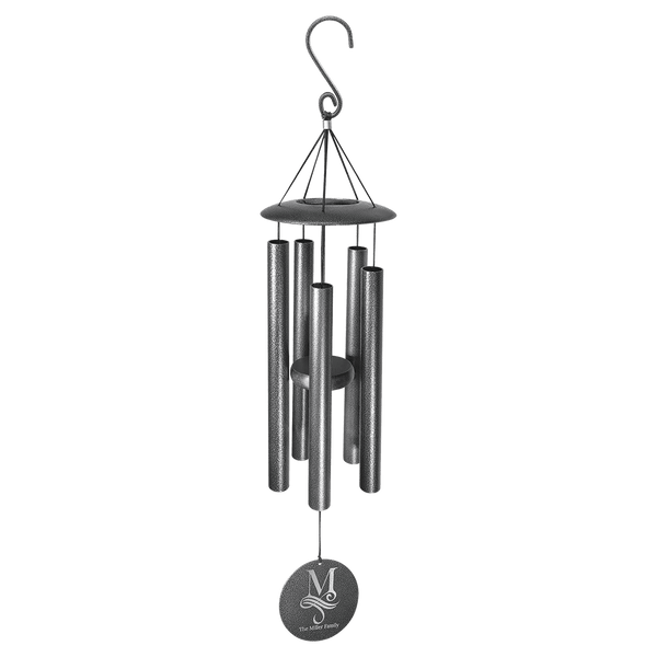 Wind Chime - 30" Black Powder Coated Aluminum