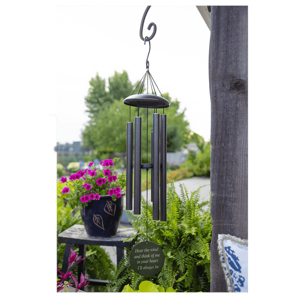 Wind Chime - 36" Black Powder Coated Aluminum