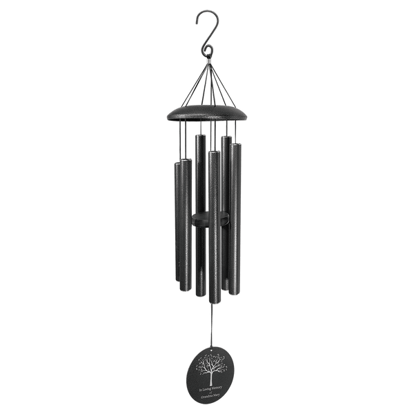 Wind Chime - 36" Black Powder Coated Aluminum