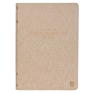 Pearlescent Taupe Faux Leather Spiritual Growth Bible