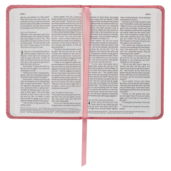 Infant New Testament Faux Leather Bible - Pink