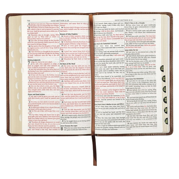 KJV Bible - Brown Faux Leather