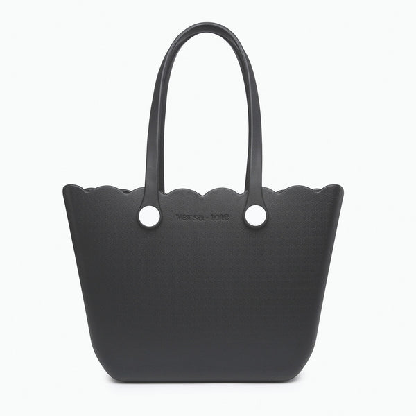 black plastic large tote bag