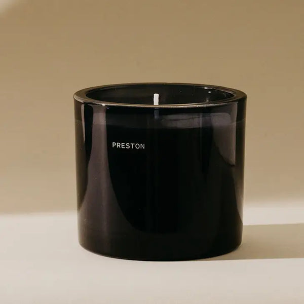 men's minimalist black candle gift