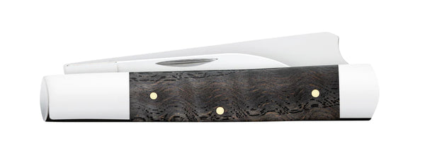 Case Knife - Black Curly Oak Wood Smooth Trapper