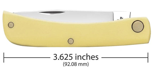 Case Knife - Yellow Synthetic Smooth Sod Buster® Jr