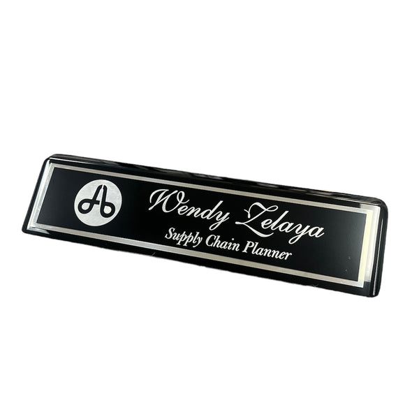10" Black Piano Finish Desk Bar