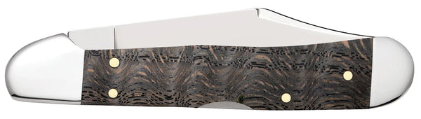 Case Knife -  Smooth Black Curly Oak Wood Mini CopperLock®
