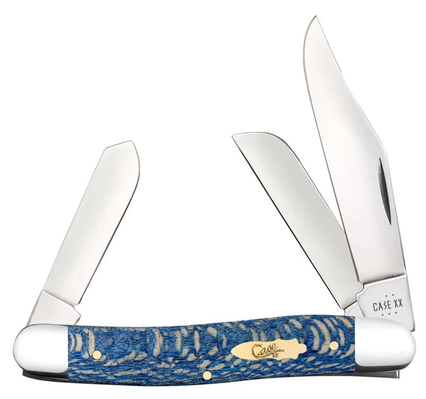 Case Knife - Blue Sycamore Wood Smooth Stockman