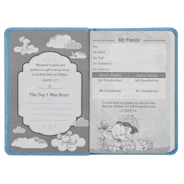 Infant New Testament Faux Leather Bible - Blue