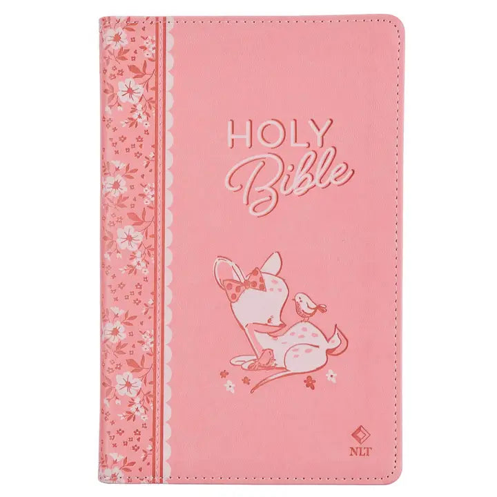 NLT Infant Bible - Pink Faux Leather