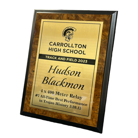 Plaque - Brown Faux Walnut Swirl