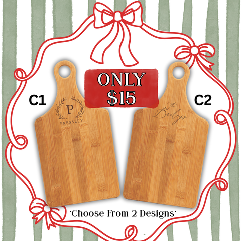 HOLIDAY DEAL | $15 Personalized Name Paddle Cutting Board