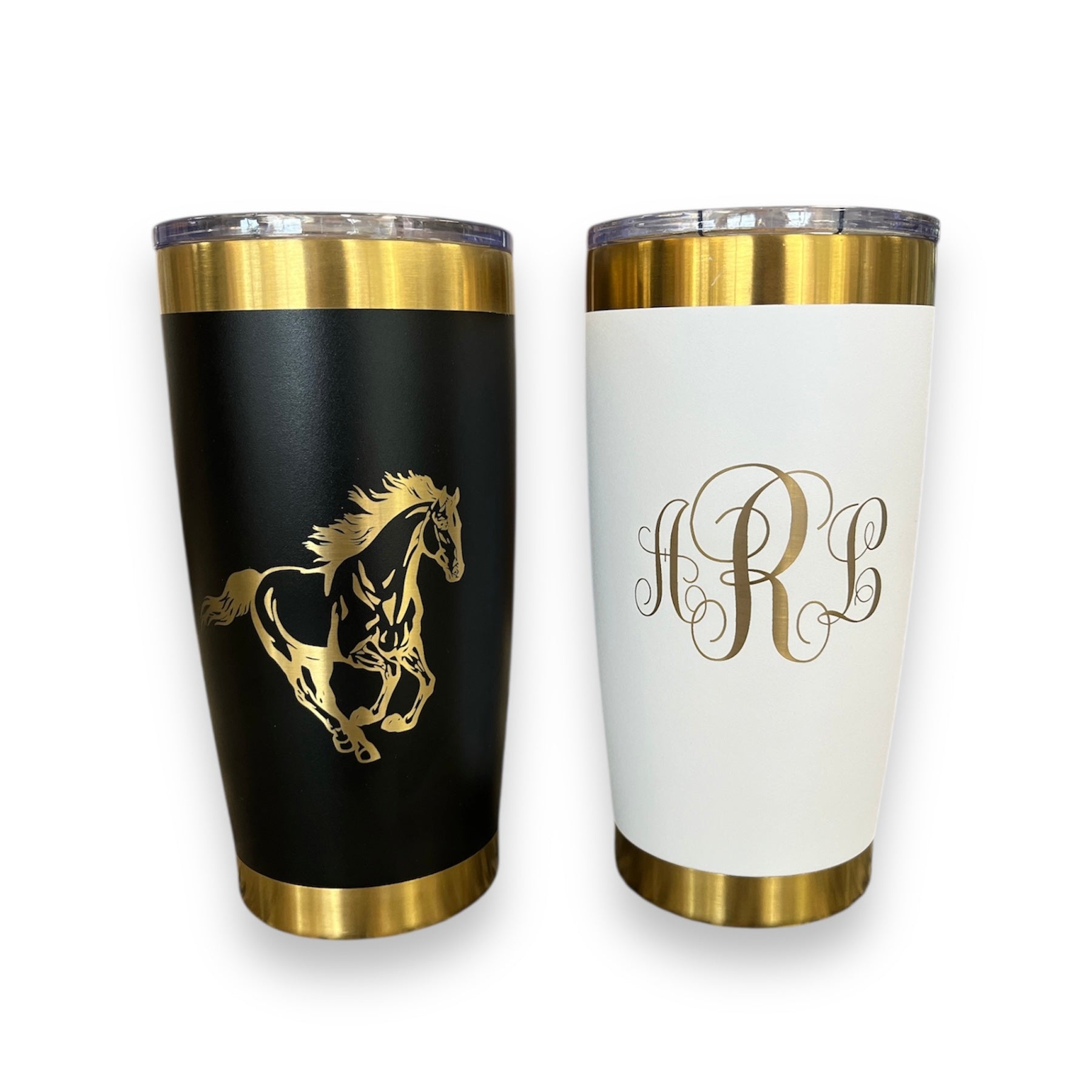 20oz Custom Engraved Tumbler - Gold Engraving