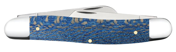 Case Knife - Blue Sycamore Wood Smooth Stockman