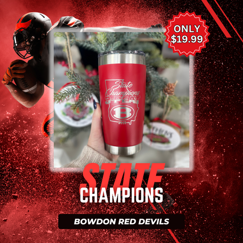 20oz Bowdon Red Devils State Champions Tumbler