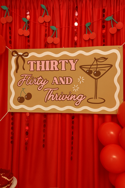 Hand-Painted Banner - 30th