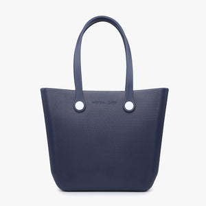 navy versa tote plastic tote bag