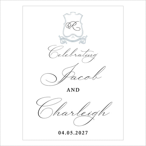 Wedding Welcome Sign | Blue Crest
