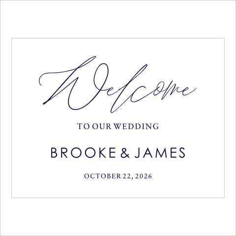 Wedding Welcome Sign | Cursive