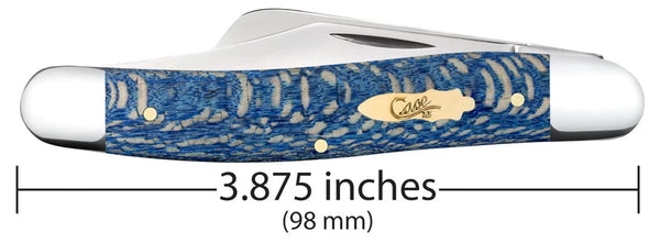 Case Knife - Blue Sycamore Wood Smooth Stockman