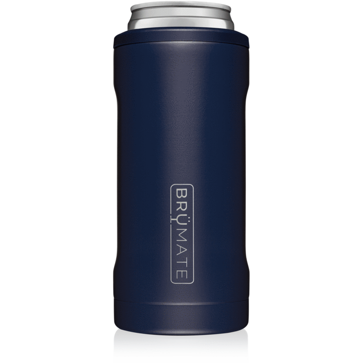 matte navy brumate slim can cooler