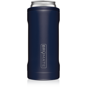 matte navy brumate slim can cooler