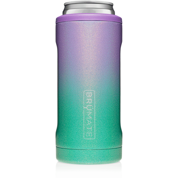 glitter mermaid brumate slim can cooler