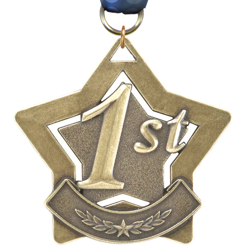 gold star first place medal