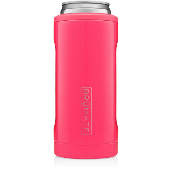 neon pink brumate slim can cooler