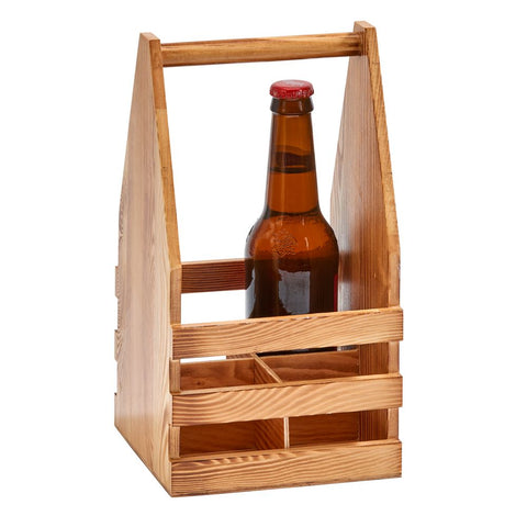Four Pack Wooden Drink Caddy