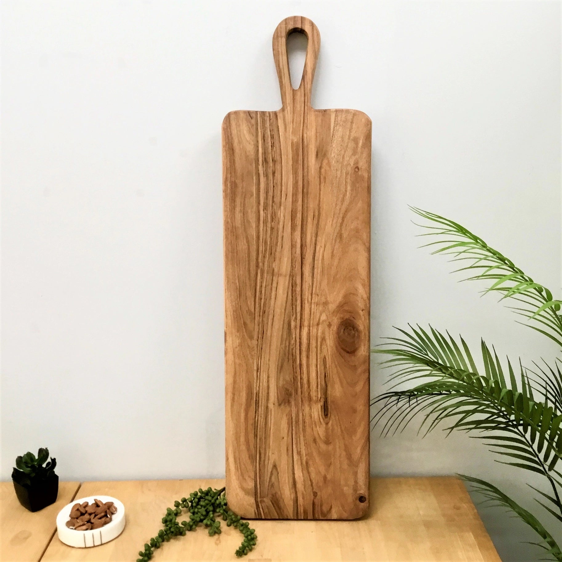 Cutting Board - Large Rectangle Acacia Wood w/ Handle