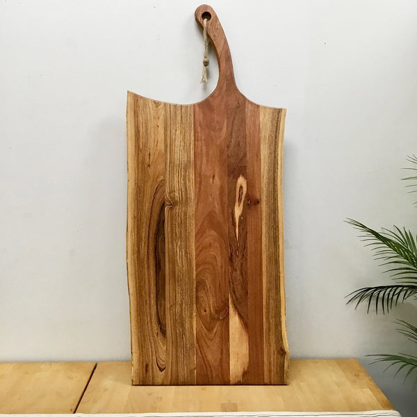 Cutting Board - Live Edge Acacia Wood w/ Handle