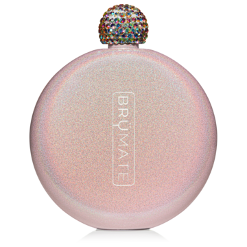 glitter blush brumate flask