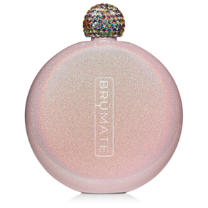 glitter blush brumate flask