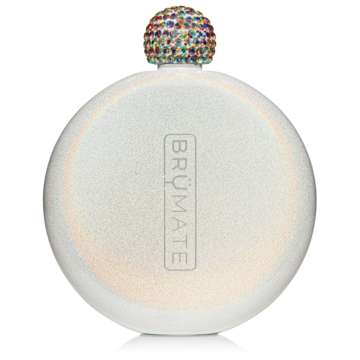 glitter white brumate flask
