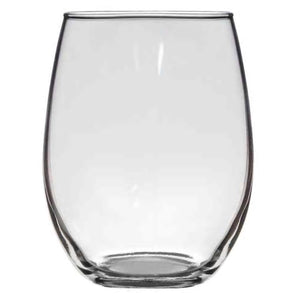 Engraved Stemless Wine Glass