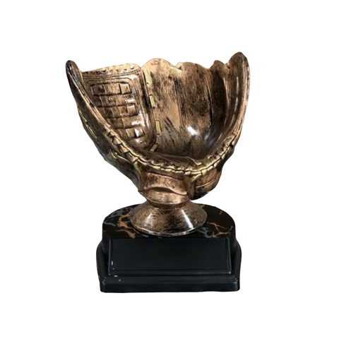 Softball Glove Trophy that holds actual softball