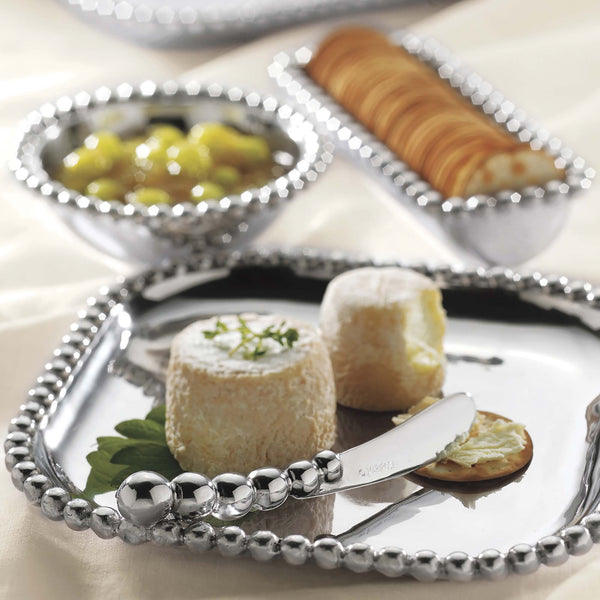 Mariposa Pearled Square Platter
