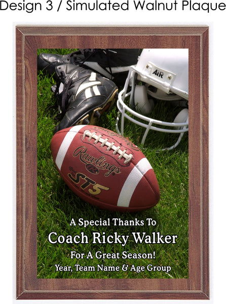 Football Coach's Plaque - Generic
