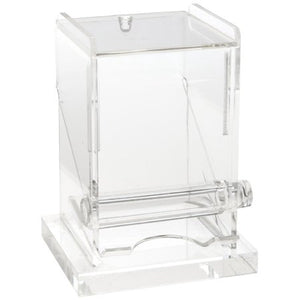 Engraved clear acrylic toothpick holder.